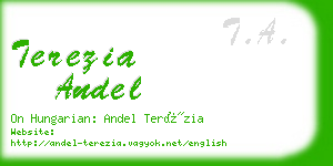 terezia andel business card